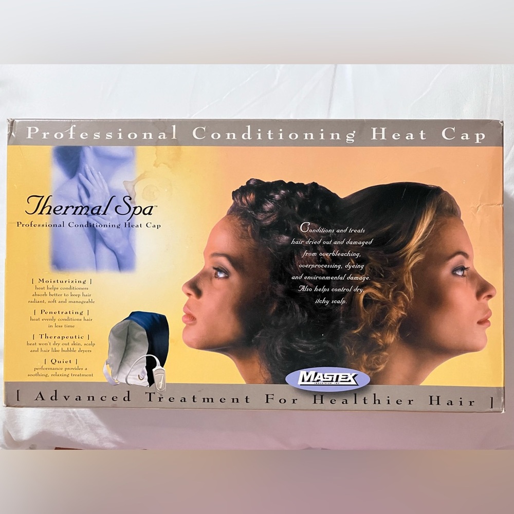 MASTEX Thermal Spa Professional Conditioning Heat Cap - 3 Heat Levels w/ Liner